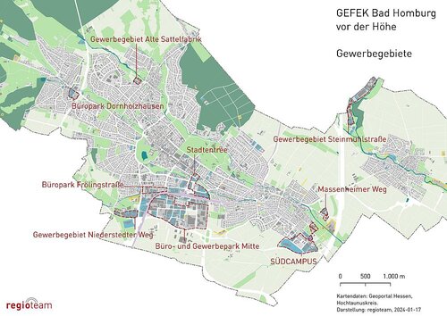 Gewerbeflächenkonzept für Bad Homburg in Hessen